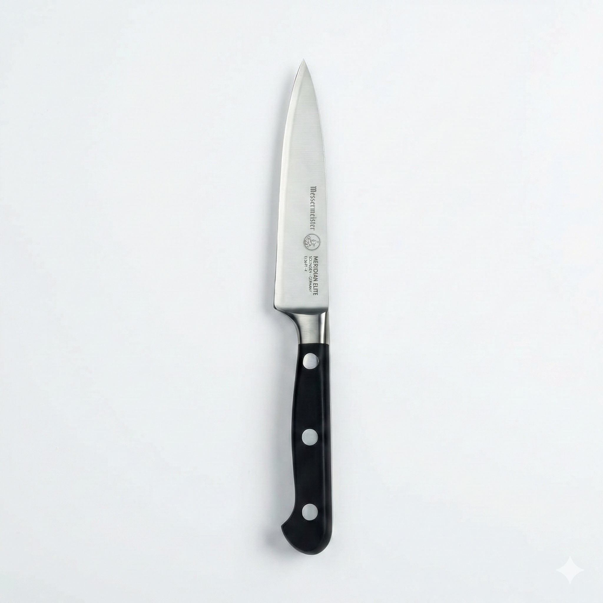 Messermeister Meridian Elite 4” Spear Point Paring Knife - Fine German Steel Alloy Blade - Rust Resistant & Easy to Maintain