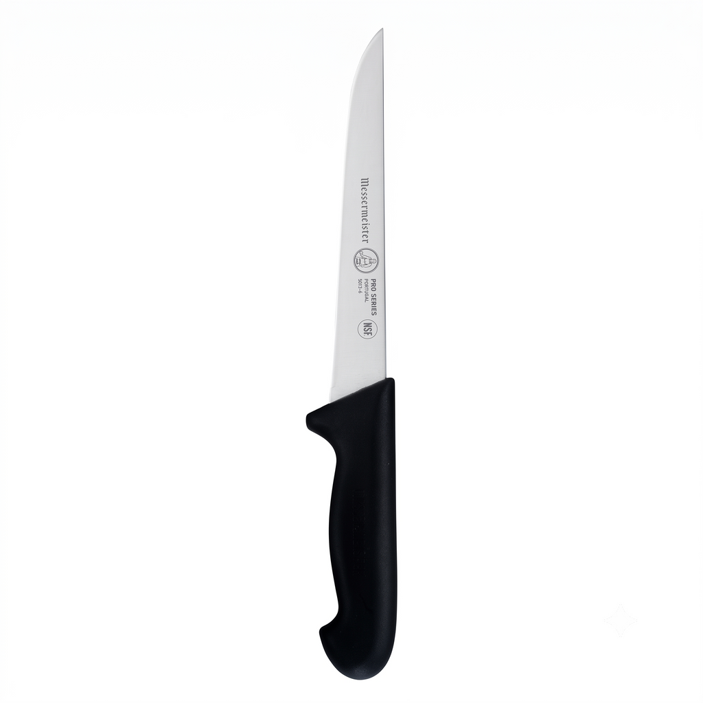 Messermeister Pro Series 6” Stiff Boning Knife - German X50 Stainless Steel & NSF-Approved PolyFibre Handle - 15-Degree Edge, Rust Resistant & Easy to Maintain - Made in Portugal