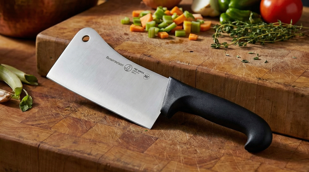 Messermeister Pro Series 6” Heavy Meat Cleaver - German X50 Stainless Steel & NSF-Approved PolyFibre Handle - 15-Degree Edge, Rust Resistant & Easy to Maintain - Made in Portugal
