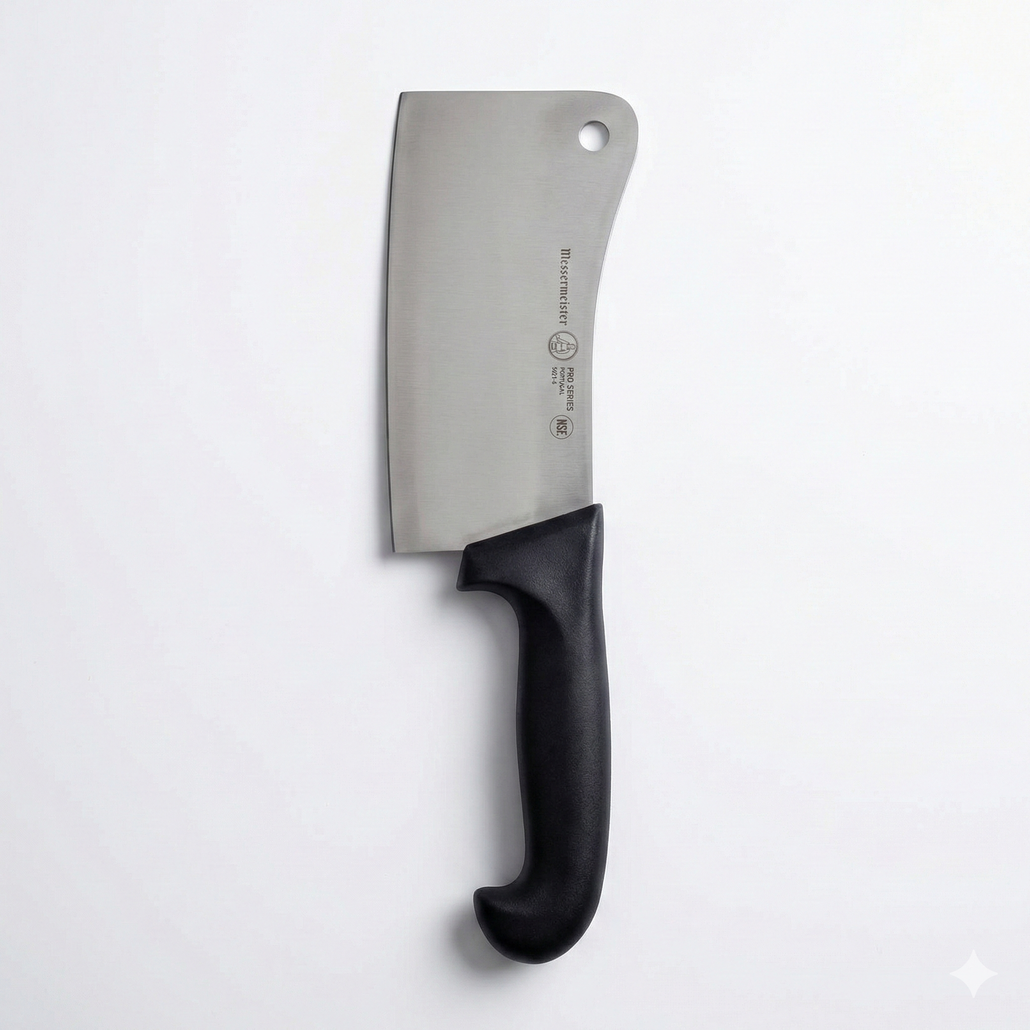 Messermeister Pro Series 6” Heavy Meat Cleaver - German X50 Stainless Steel & NSF-Approved PolyFibre Handle - 15-Degree Edge, Rust Resistant & Easy to Maintain - Made in Portugal