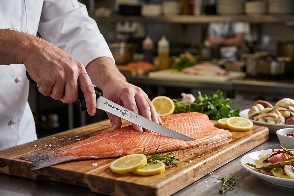 Messermeister Pro Series 8” Flexible Fillet Knife - German X50 Stainless Steel & NSF-Approved PolyFibre Handle - 15-Degree Edge, Rust Resistant & Easy to Maintain - Made in Portugal