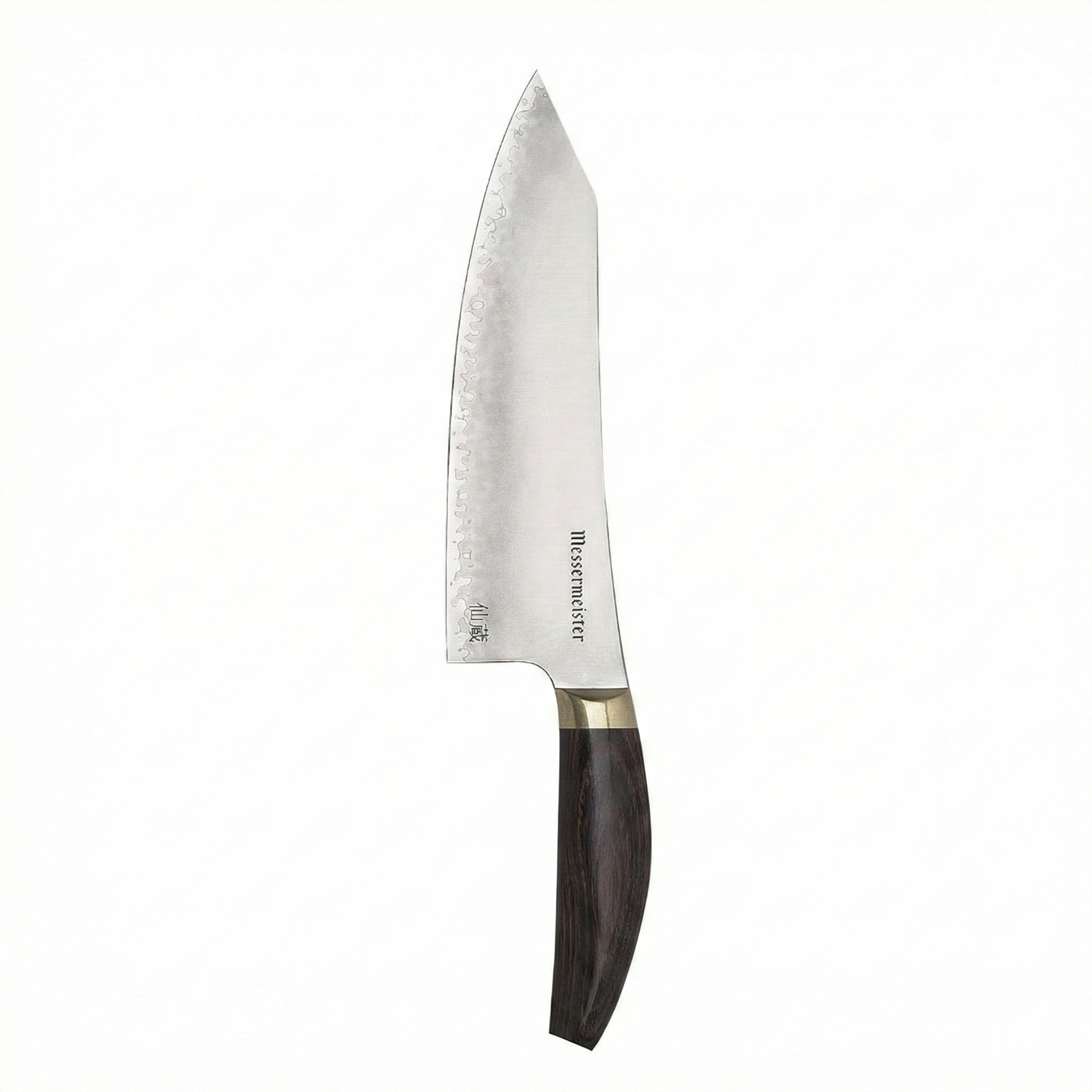 Messermeister Kawashima 8” Chef’s Knife - SG2 Powdered Steel, Eco-Brass Bolster & Walnut Pakkawood Handle - Made in Seki, Japan