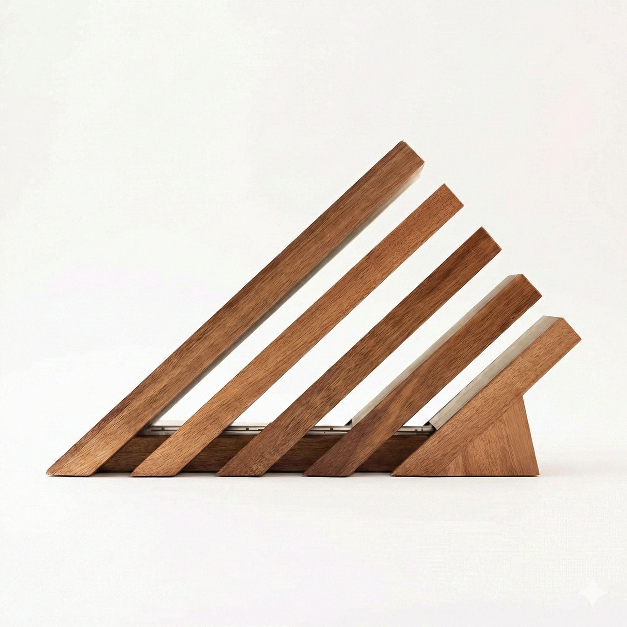 Messermeister Next Level Magnetic Knife Block, Acacia - Modern, Ventilated & Lighted with UV LEDs - Holds 16 Knives or Steels & Scissors - 12"w x 9"h x 5"d