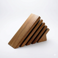 Messermeister Next Level Magnetic Knife Block, Acacia - Modern & Ventilated - Holds 16 Knives or Steels & Scissors - 12"w x 9"h x 5"d