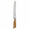 Messermeister Oliva Elite 9” Scalloped Bread Knife - Fine German Steel Alloy Blade & Natural Mediterranean Olive Wood Handle - Rust Resistant & Easy to Maintain