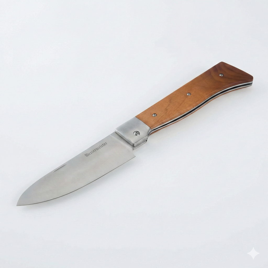 Messermeister Adventure Chef Folding 6” Chef’s Knife - German Steel & Carbonized Maple Handle - Rust Resistant & Easy to Maintain