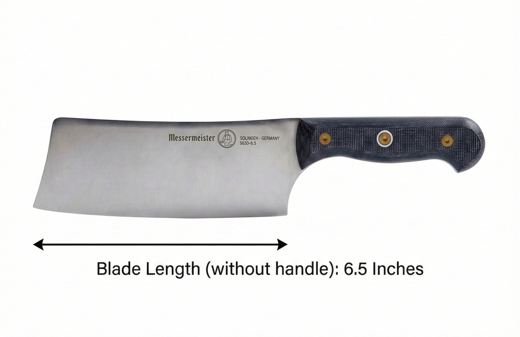 Messermeister Custom 6.5” Nakiri Knife, Black - X50 German Stainless Steel - Rust Resistant & Easy to Maintain - Made in Solingen, Germany