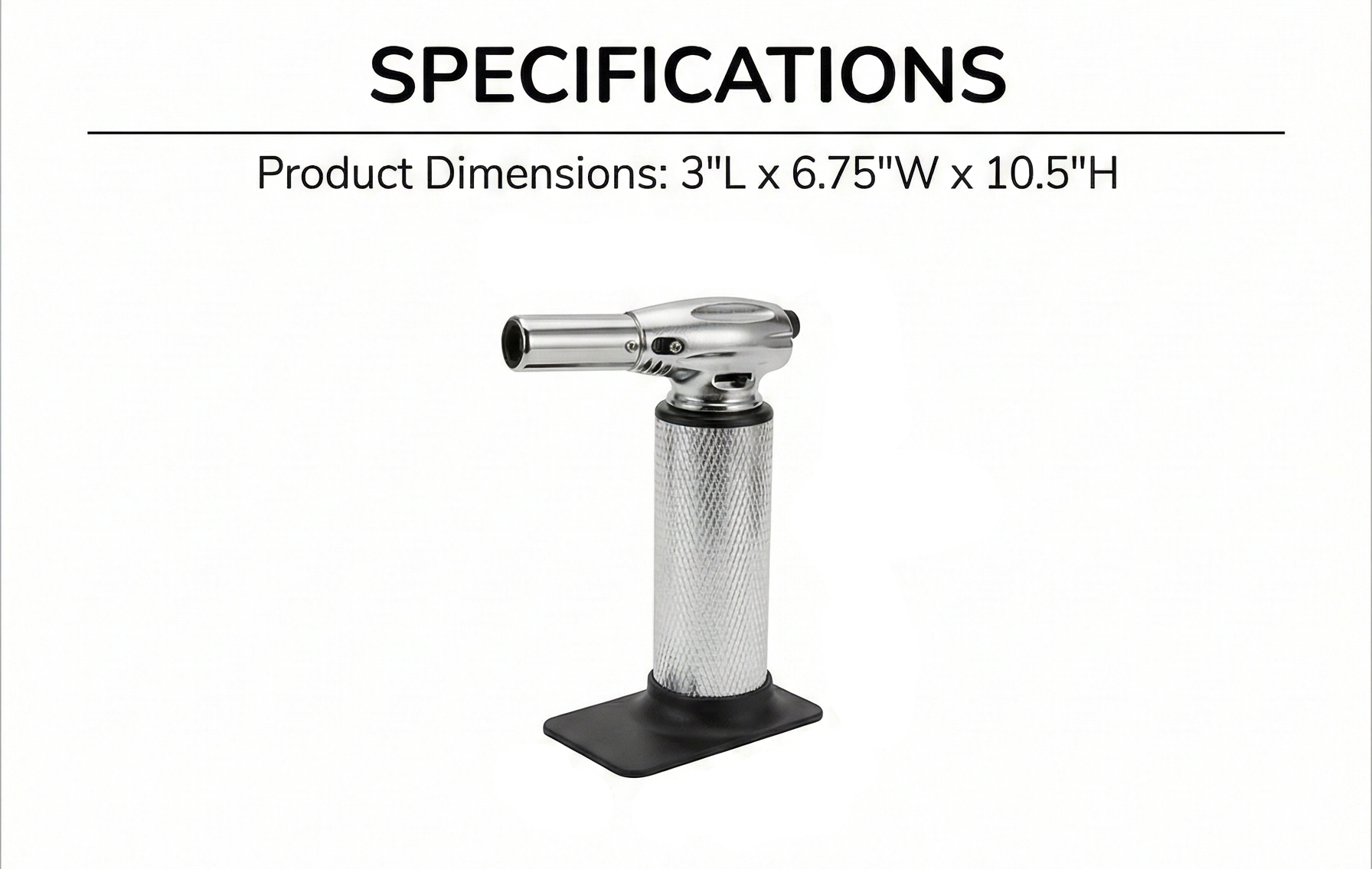 Messermeister Cheflamme Culinary Torch - Up to 2,000 Degrees Fahrenheit & 200 Minute Burn Time - Self-igniting Piezo Ignition - Child-Proof Safety Lock - Fuel Sold Separately