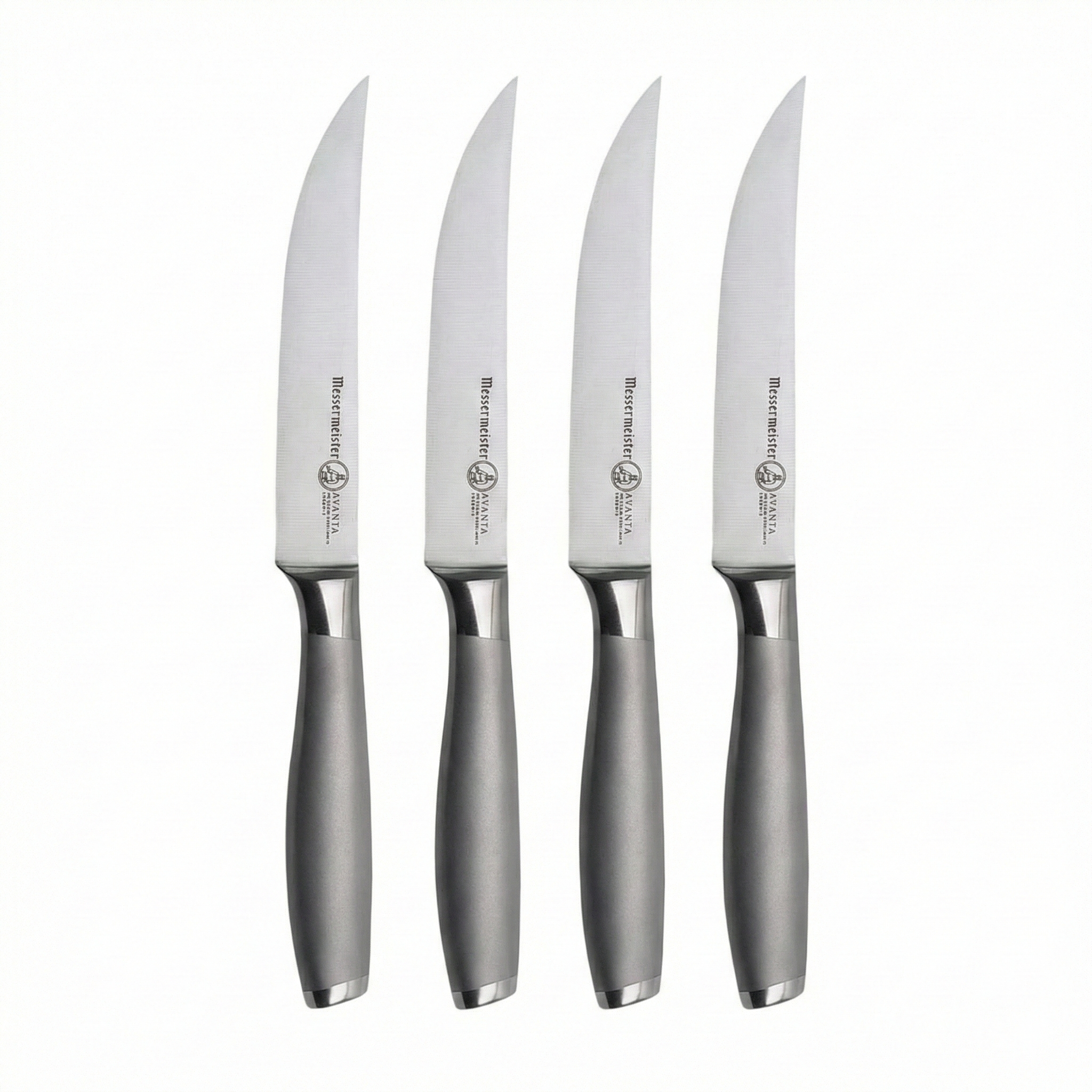Messermeister Avanta 5” Fine Edge Steak Knife Set - German X50 Stainless Steel - Rust Resistant & Easy to Maintain - Includes 4 Steak Knives