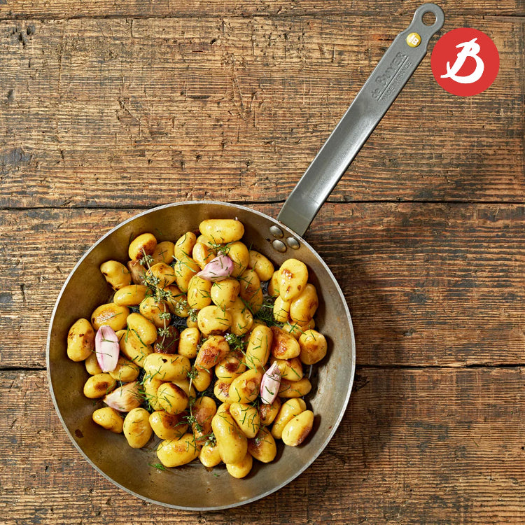 De Buyer MINERAL B Carbon Steel Fry Pan - 8” Diameter, 5.5” Cooking Surface - Ideal for Searing, Sauteing & Reheating - PFAS, PFOA & PFOS Free - Made in France