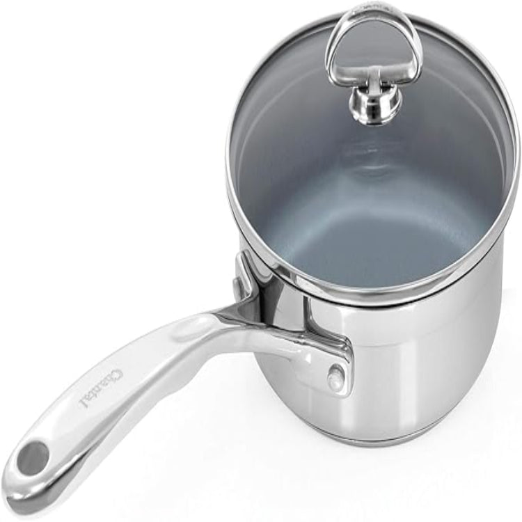 Chantal SLIN35-140C Induction 21 Steel Saucepan, 1 quart, Stainless