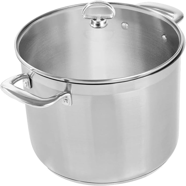 Chantal Induction 21 Stockpot, 12 Quart, Brushed Stainless Steel