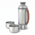 BLACK+BLUM - Insulated Explorer Flask Duo - Vacuum Insulated 304 Stainless Steel Flask with Leak Proof Lid, Nylon Carry Strap and two double-walled steel cups - Keeps Hot and Cold for 24 hours - 1L