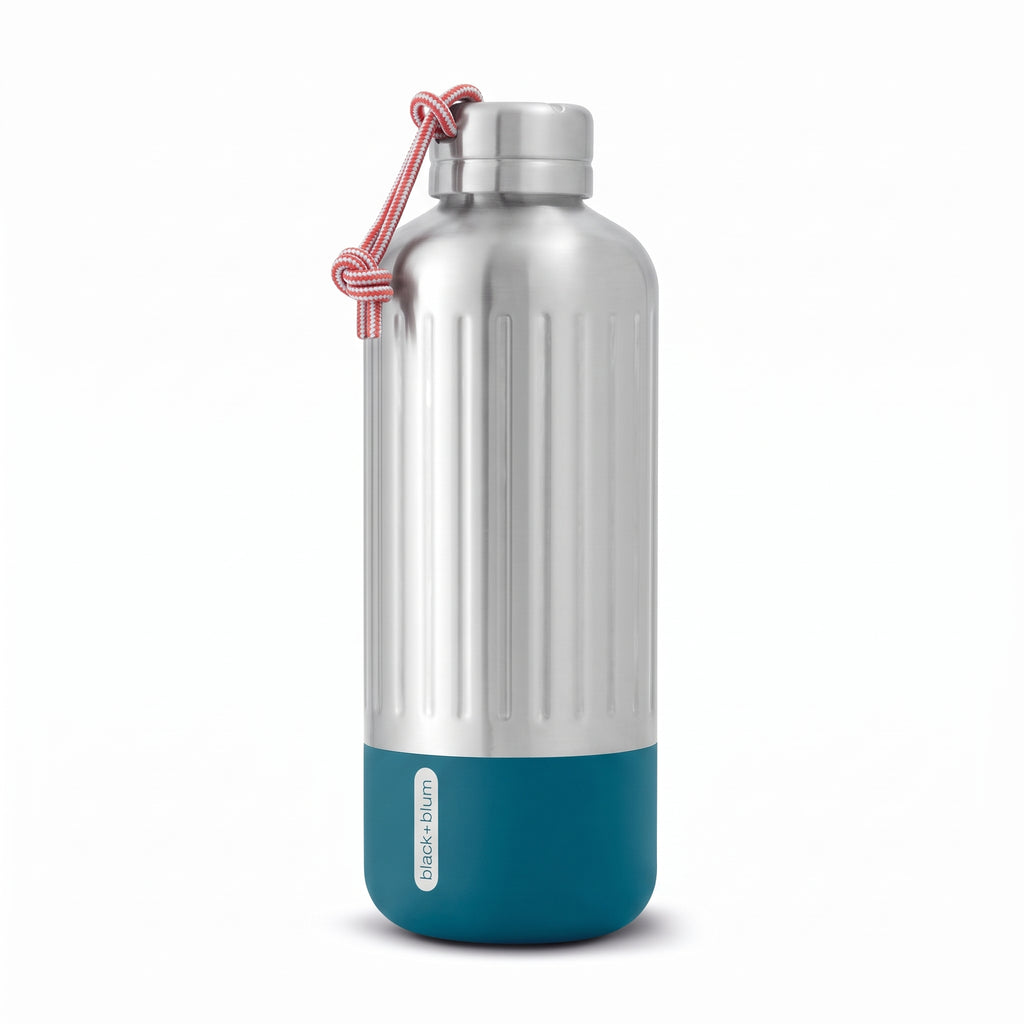 BLACK+BLUM Insulated Stainless Steel Water Bottle | Leak Proof, Double Wall Vacuum | Hot & Cold Drinks for Travel, Sports, Office & School for All Ages | Ocean, 28 oz / 850 ml