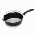 Swiss Diamond Nonstick Saute Pan with Lid, Diamond Coated Aluminum Deep Saute Pan with, Dishwasher & Oven Safe Up To 500 °F, 10.25 Inch, 3.8 Quart