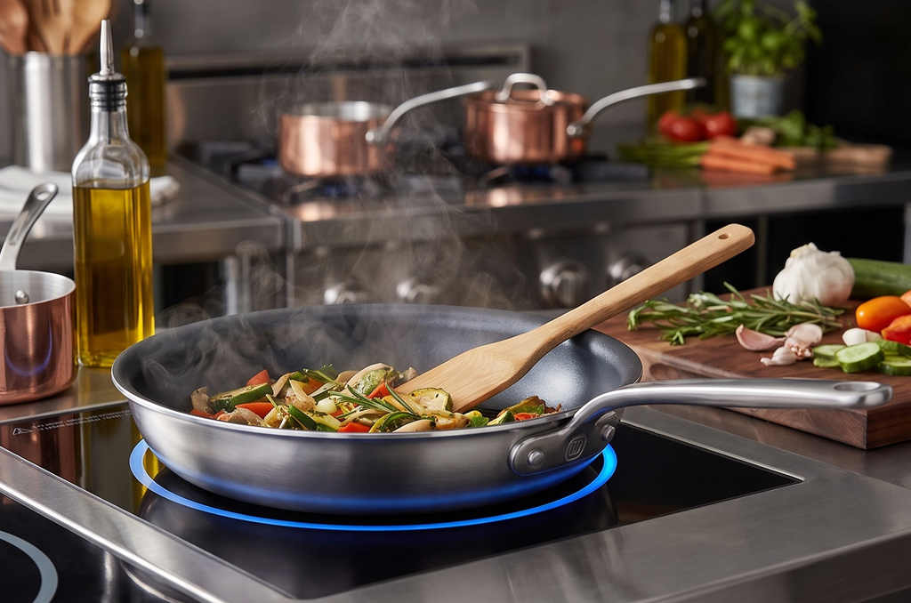 Made In Cookware - ProCoat 10" Non Stick Frying Pan (Graphite) - 5 Ply Stainless Clad Nonstick - Professional Cookware - Induction Compatible