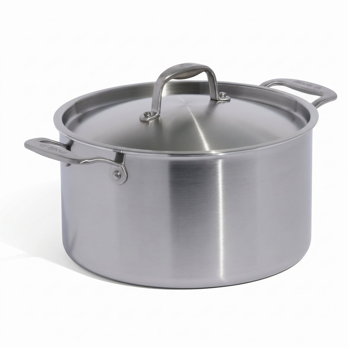 Made In Cookware - 6 Quart Stainless Steel Stock Pot With Lid - 5 Ply Stainless Clad - Professional Cookware - Crafted in Italy - Induction Compatible