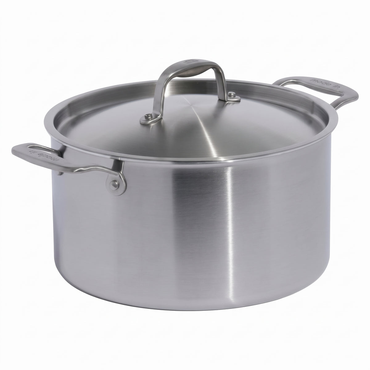 Made In Cookware - 8 Quart Stainless Steel Stock Pot With Lid - 5 Ply Stainless Clad - Professional Cookware - Crafted in Italy - Induction Compatible