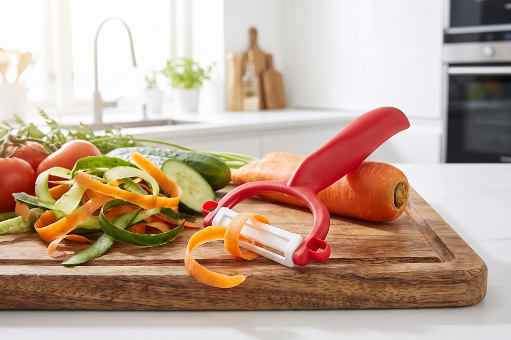 Kyocera Advanced Ceramic Horizontal Y Peeler, Red