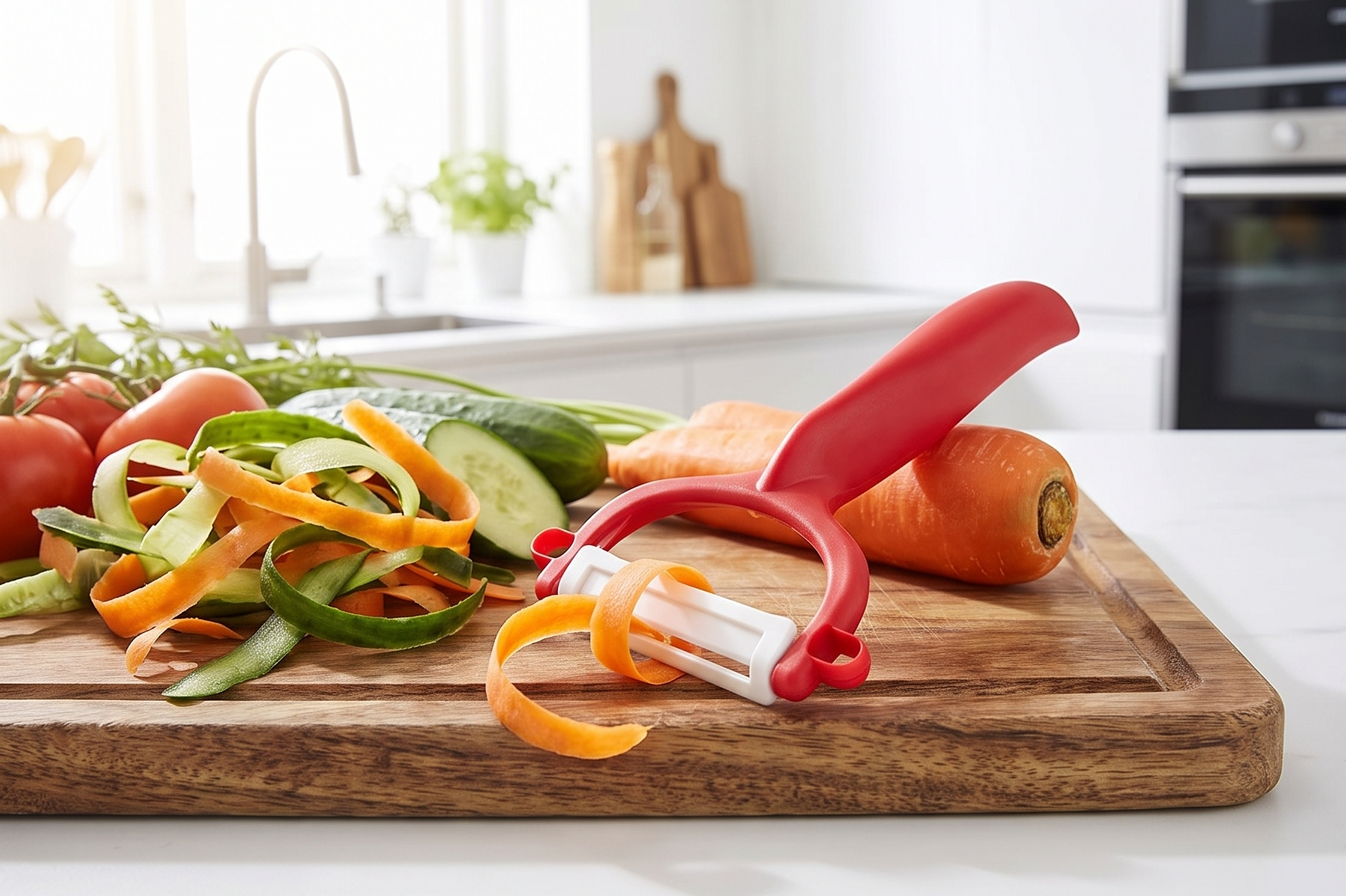 Kyocera Advanced Ceramic Horizontal Y Peeler, Red