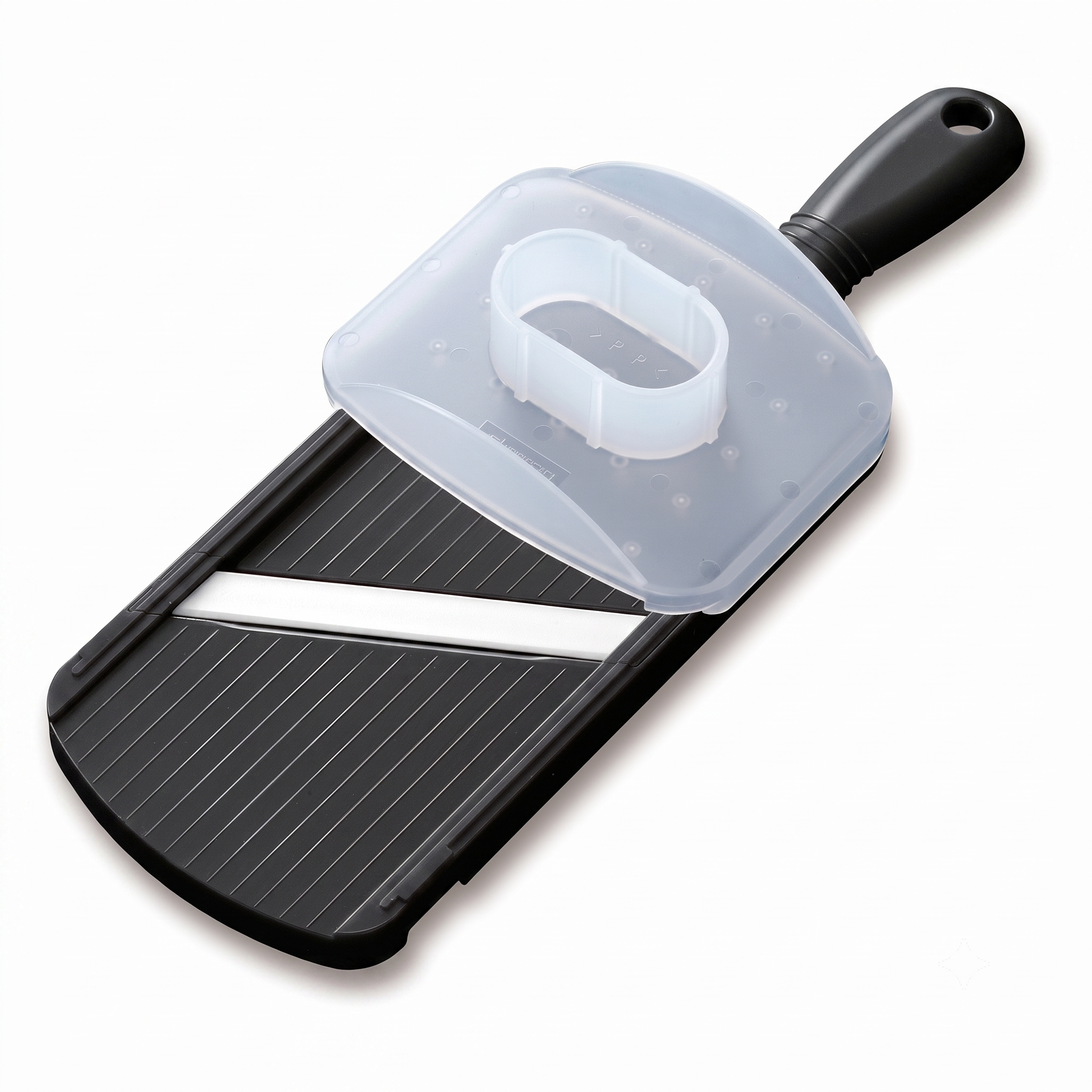 Kyocera Advanced Ceramic Double-edged Mandolin Slicer With Guard, Black, 4.6"x12.7"x0.4"