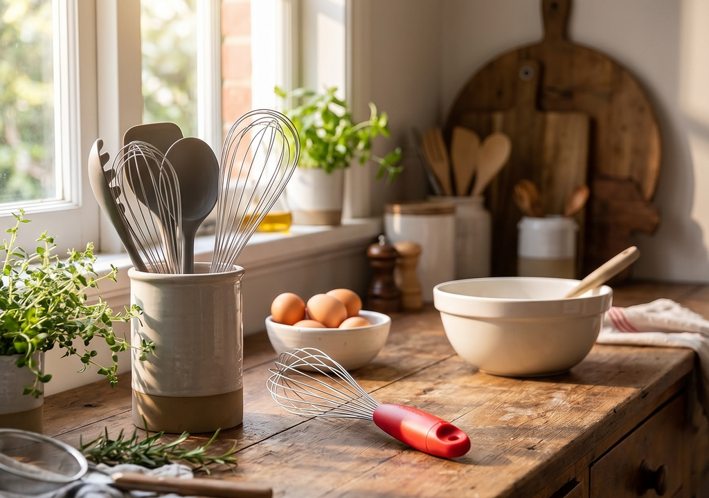 Dreamfarm Flisk 3-in-1 Fold-Flat, Space-Saving Baking, Cooking, Sauce & Deglazing Stainless Steel Balloon Whisk - 12" Red"