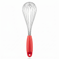 Dreamfarm Flisk 3-in-1 Fold-Flat, Space-Saving Baking, Cooking, Sauce & Deglazing Stainless Steel Balloon Whisk - 12" Red"