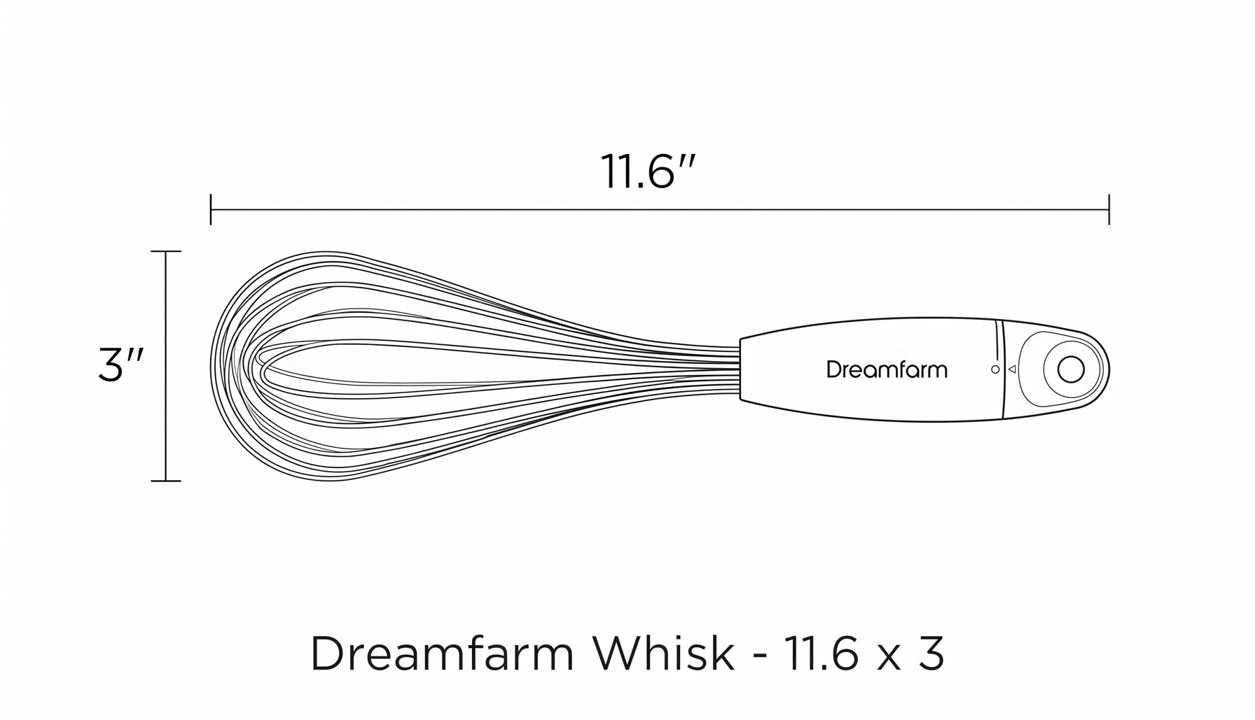 Dreamfarm Flisk 3-in-1 Fold-Flat, Space-Saving Baking, Cooking, Sauce & Deglazing Stainless Steel Balloon Whisk - 12" Red"