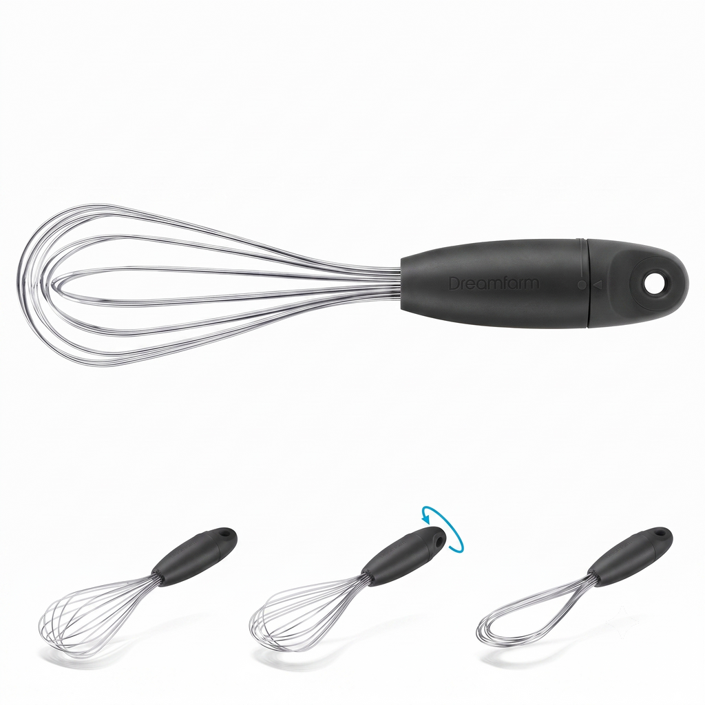 Dreamfarm Black/Silver Polypropylene/Stainless Steel Mini Flisk