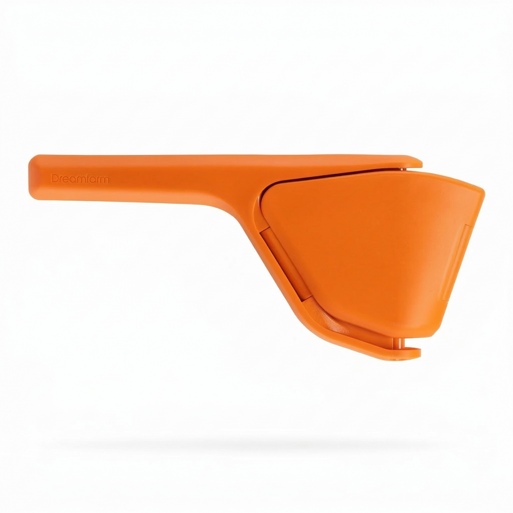 Dreamfarm Original Orange Fluicer Easy-Squeeze Fold-Flat Citrus Juicer - 11 Inch, Suits All Citrus