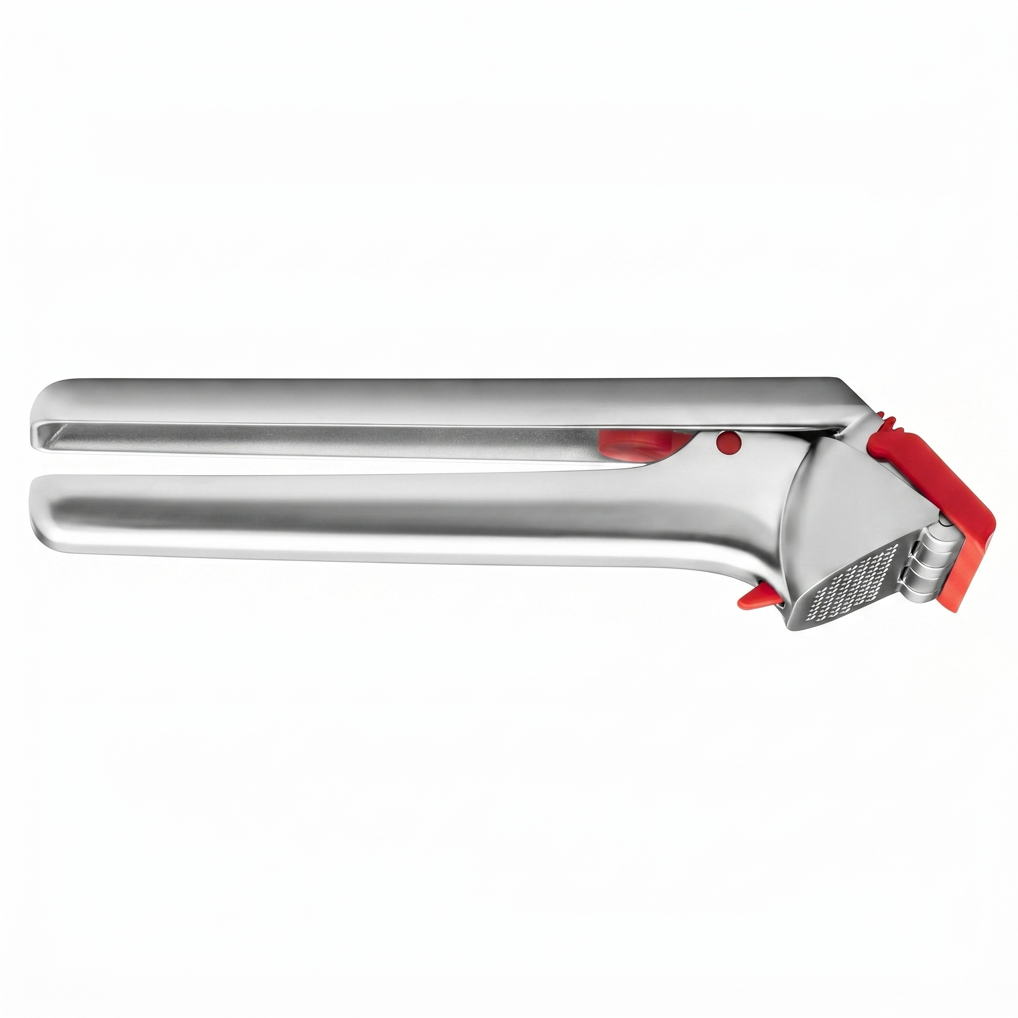 Dreamfarm Garject 2-In-1 Garlic Peeler, Garlic Press & Mincer with Garlic Peel Ejector, Chrome-Plated Zinc - Red