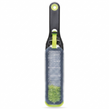Dreamfarm Ozest Self-Cleaning POP-Button Zester for Fine, Fluffy Citrus Zest, Cheese, Nut, & Spices with Non-Slip Silicone Foot - 1mm Zester, Black/Green