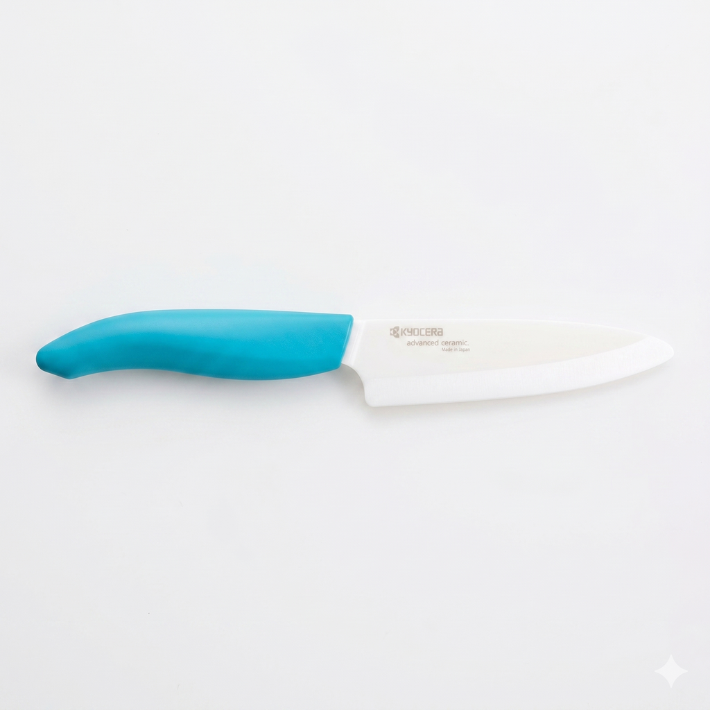 Kyocera Revolution Series 4-1/4-Inch Utility Knife, Blue Handle
