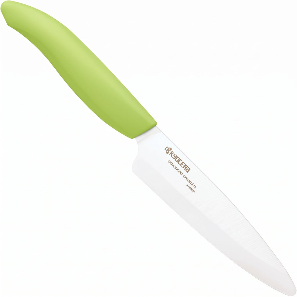 Kyocera Revolution 4-1/2-inch Utility Ceramic Knife, Green Handle, White Blade