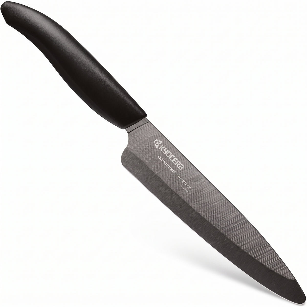 Kyocera Advanced Ceramic Revolution Series 5-inch Slicing Knife, Black Handle, Black Blade