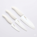 Kyocera 3Piece Advanced ceramic Revolution Series Knife Set, White, Blade Sizes: 5.5", 4.5", 3"