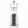Cole & Mason London Refillable Spice Mill - Kitchen & Home Accessory - Table Black Pepper Grinder - Pepper Mill with Carbon Steel Mechanism - 7", Acrylic