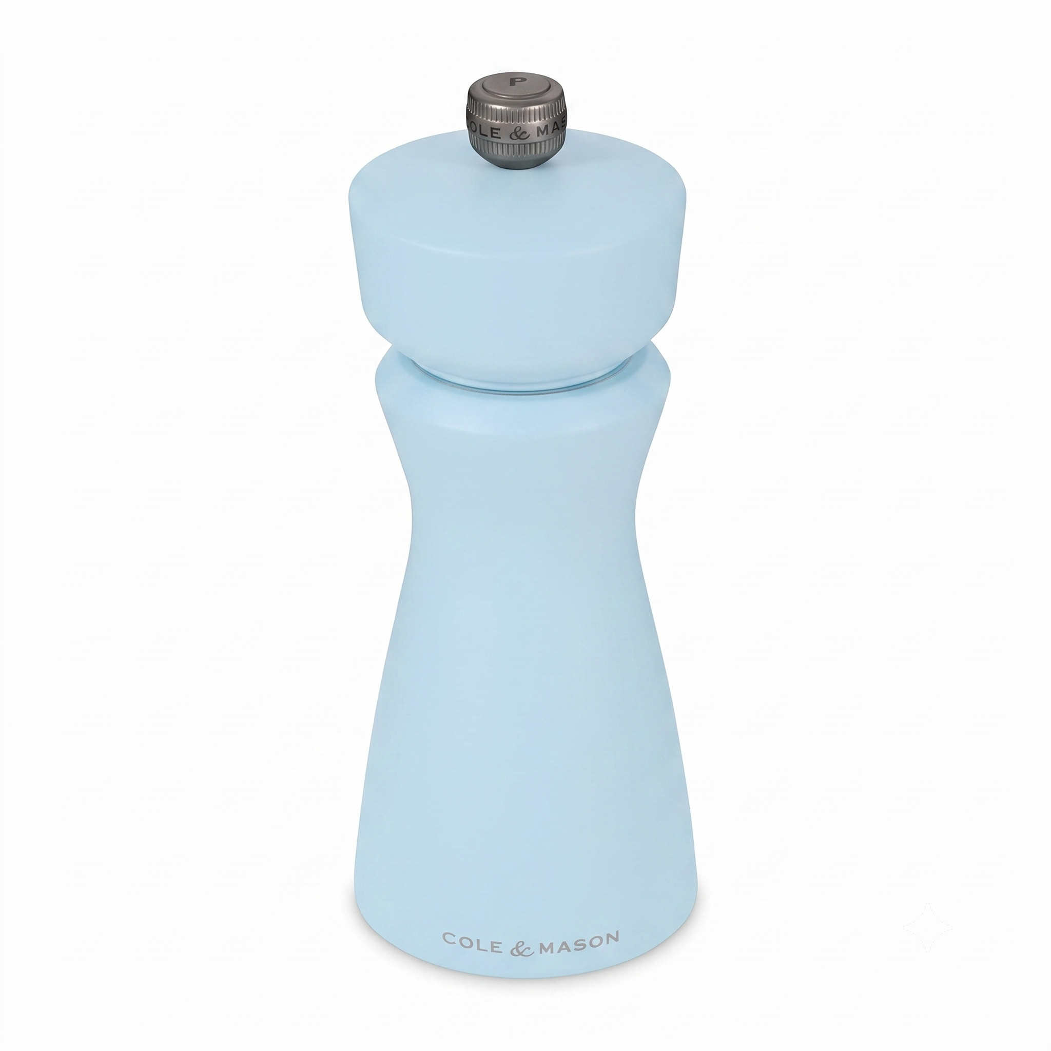 Cole & Mason Kenton Salt and Pepper Mill - Manual Refillable Grinder with Adjustable Ceramic Mechanism - Dining Accessory for Seasoning - Kitchen Tool for Everyday Use - 6 Inch, Blue Salt