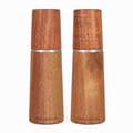 Cole & Mason Marlow Wood Mill Set - Balanced Salt and Pepper Grinders - Refillable Spice Tools - Adjustable Salt and Peppercorn Grinder Settings - Acacia Wood