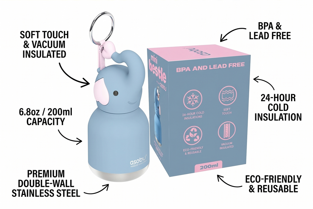 Mini Bestie Animal Bottle, Elephant
