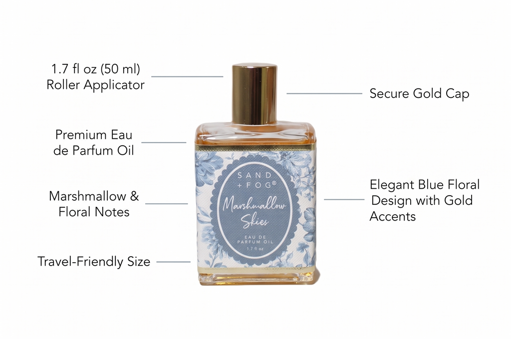 Sand and Fog Marshmallow Skies Eau de Parfum Oil, 1.7 fl oz Roller Applicator