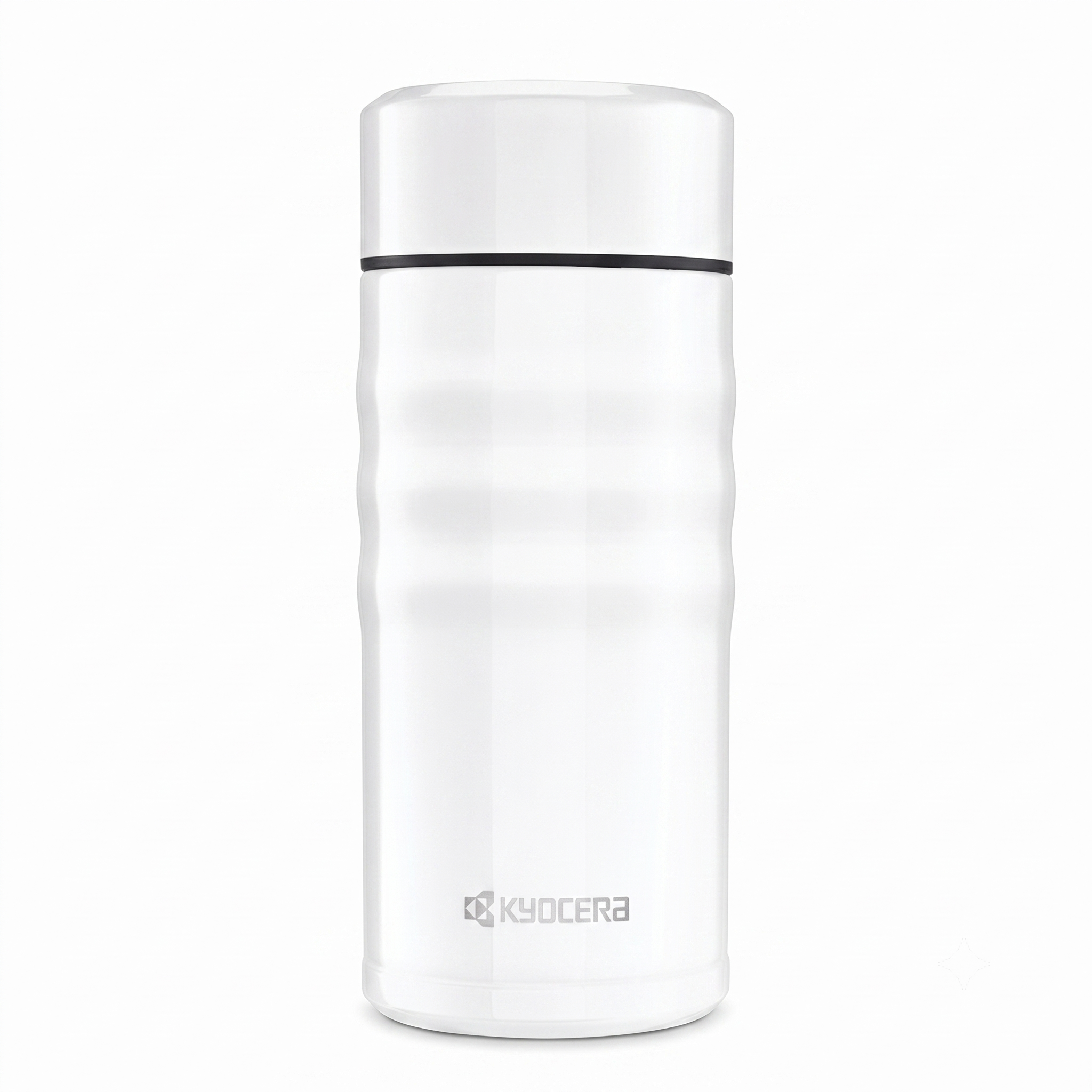 Kyocera Travel Mug with Twist Top, 12oz, Pearl White
