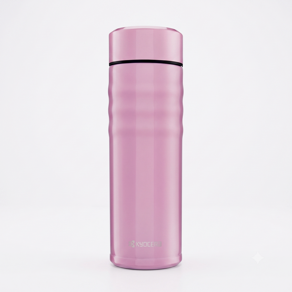 Kyocera Travel Mug with Twist Top, 17oz, Cotton Candy Pink
