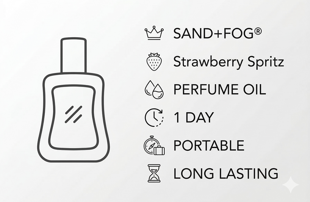Sand + Fog Strawberry Spritz Perfume Eau De Parfum Oil Rollerball 1.7oz 50ml Roll-On Applicator