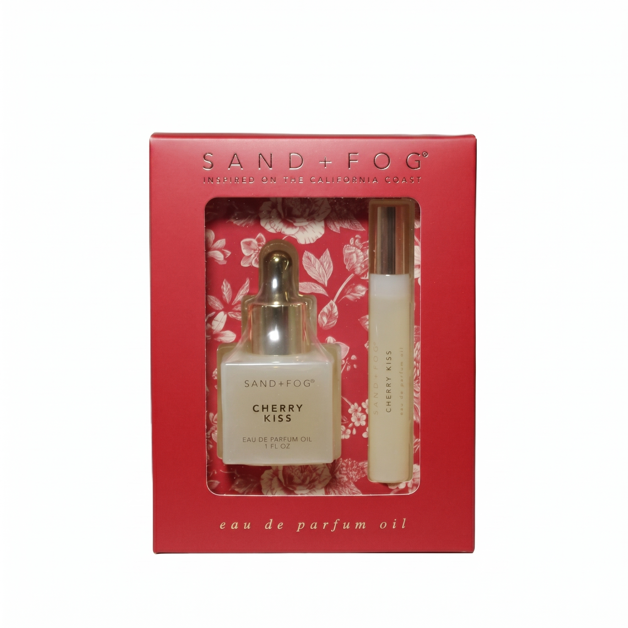 Sand + Fog Cherry Kiss Fragrance Perfume Oil Eau De Parfum 1 fl oz Oil Dropper and 0.33 fl oz Roller