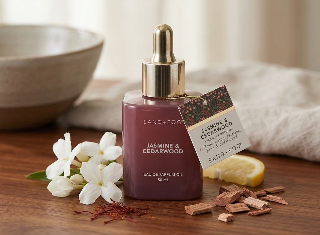 Sand + Fog Jasmine & Cedarwood Eau de Parfum Oil, 1.7oz, Dropper Bottle