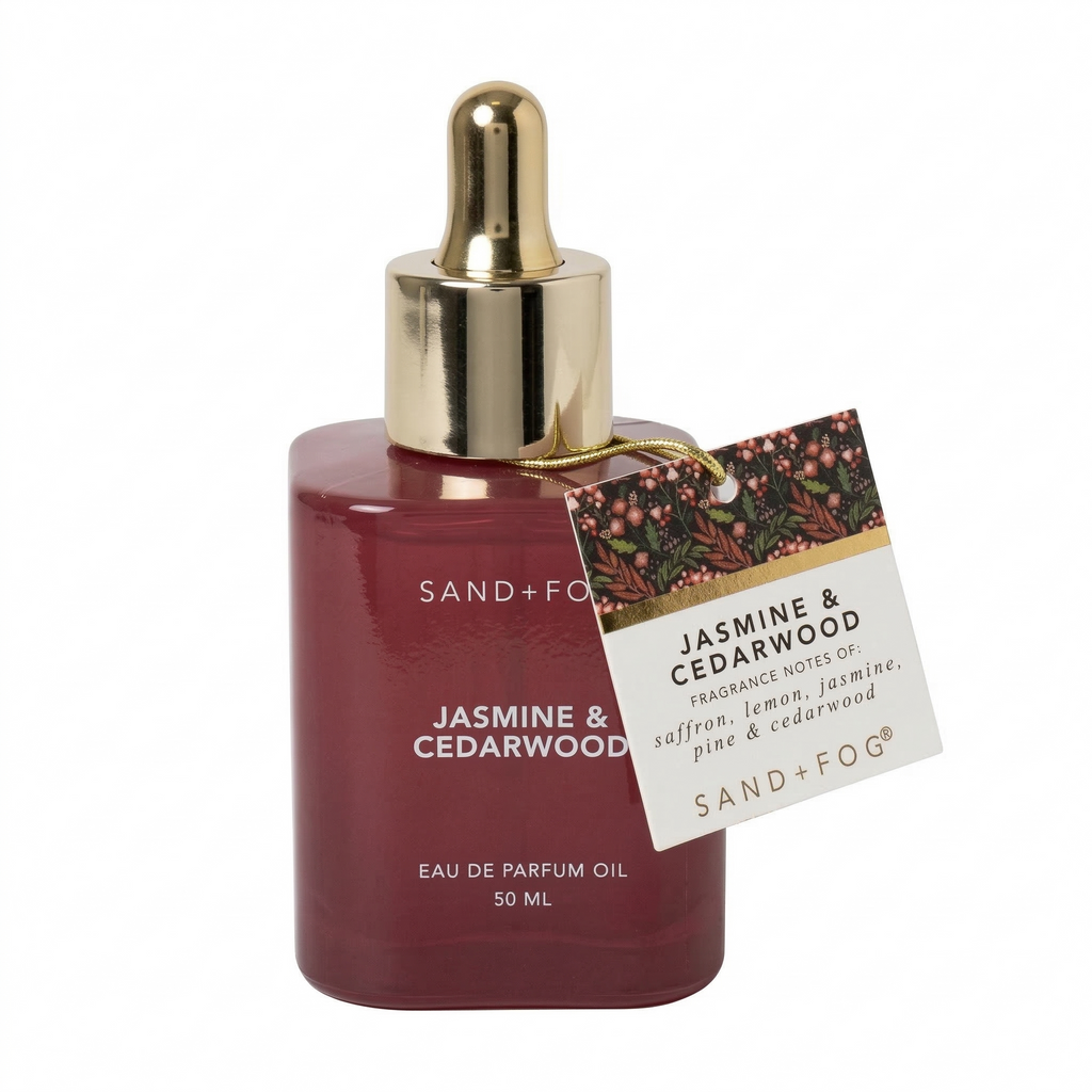 Sand + Fog Jasmine & Cedarwood Eau de Parfum Oil, 1.7oz, Dropper Bottle