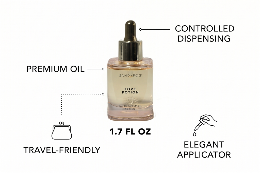 Sand + Fog Love Potion Eau De Parfum Oil, 1.7 Fl Oz, Dropper Bottle