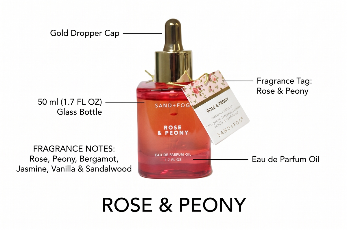 Rose & Peony 50 ml Perfume Oil Dropper