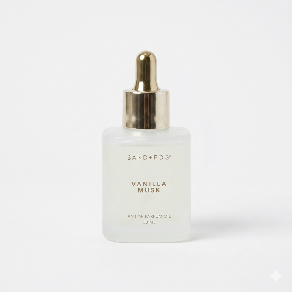 Sand + Fog Vanilla Musk Perfume Eau De Parfum Oil Dropper 1.7 fl oz